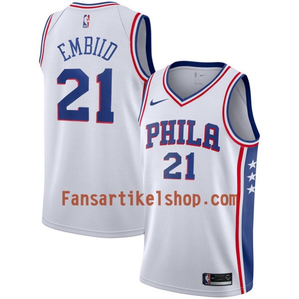 NBA Philadelphia 76ers Trikot Joel Embiid 21 Nike 2019-2020 Association Edition Swingman - Herren